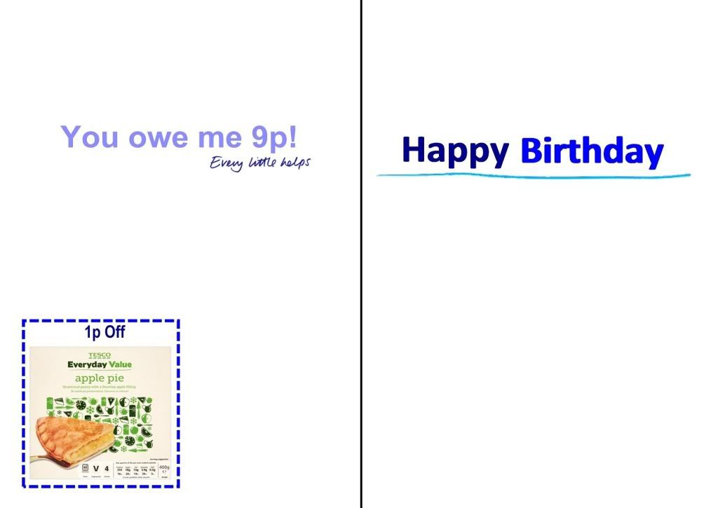 Funny Personalised Tesco Value Card Birthday Thank You eBay