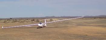 Landing after a successful day's flying