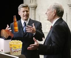 Harper and Martin, Pass the beer, and pass the popcorn.