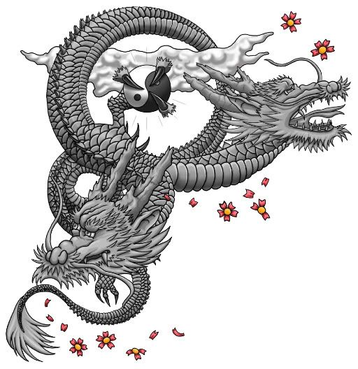Two Headed Japanese Dragon Tattoo Since the site has an arty corner I 