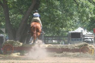 Airborne Over Hay Wagon