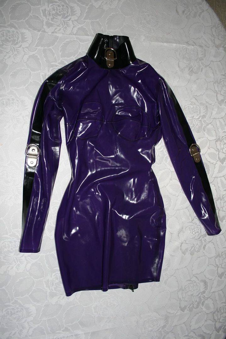 latex slave dress