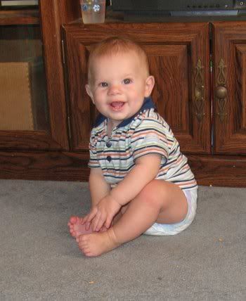 sitting up by himself! 