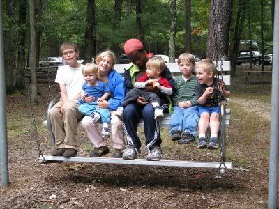 kids on swing