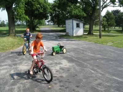 riding bikes