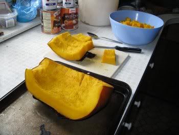 preparing pumpkin