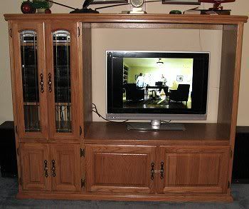 tv and cabinet