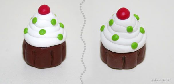 Cupcake clay cernit lera