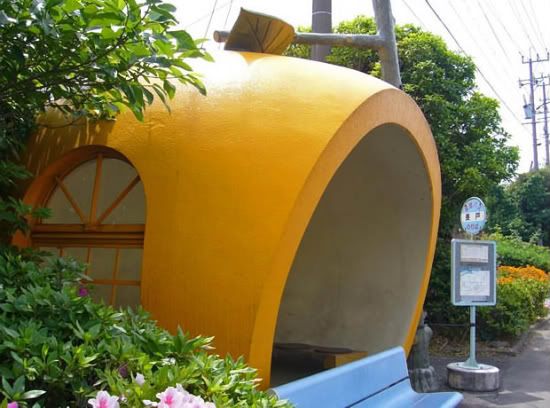Japanese Bus Stop Tangerine Lemon