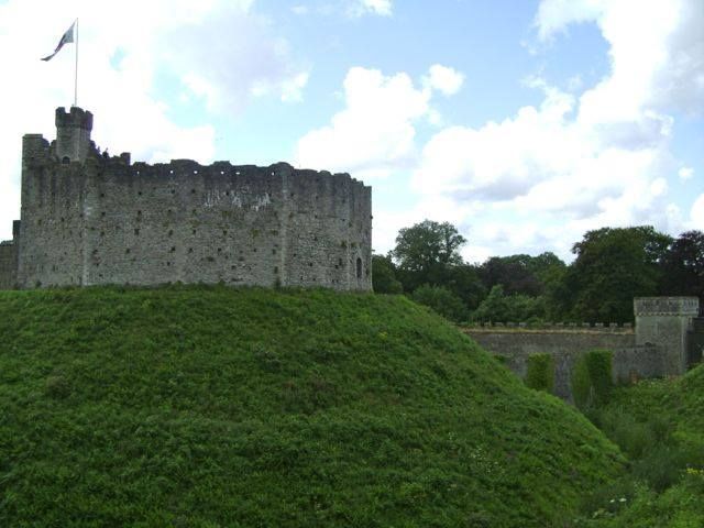The old Norman keep sitting on top of the motte and surrounded by a moat. photo 1623683_10154435957550023_8260112406903601684_n.jpg