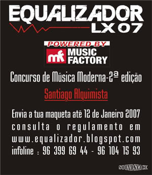 cartaz inscrição no Equalizador LX'07