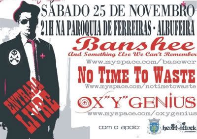 cartaz concerto na Paróquia de Ferreiras, Albufeira, 25 Nov