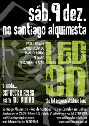 cartaz Led On, Santiago Alquimista, 9Dez