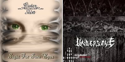 Capas de Sight for Sore Eyes dos Outer Skin e de Domestication of Human Race dos Undersave