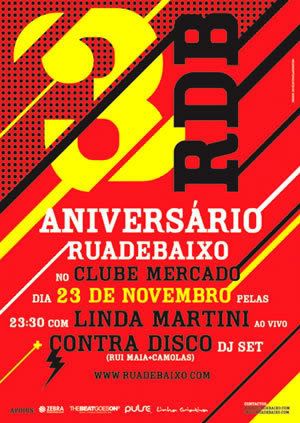 3 Aniversário RdB, 23 Nov, Clube Mercado-Linda Martini+Contra Disco