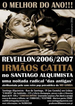 cartaz irmãos catita, Santiago Alquimista, Lisboa, 31Dec