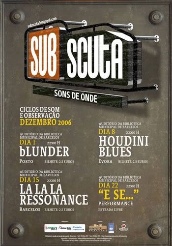 cartaz Subscuta - Sons de Onde - Dezembro