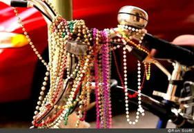 Bicycle beads - New Orleans Mardi Gras
