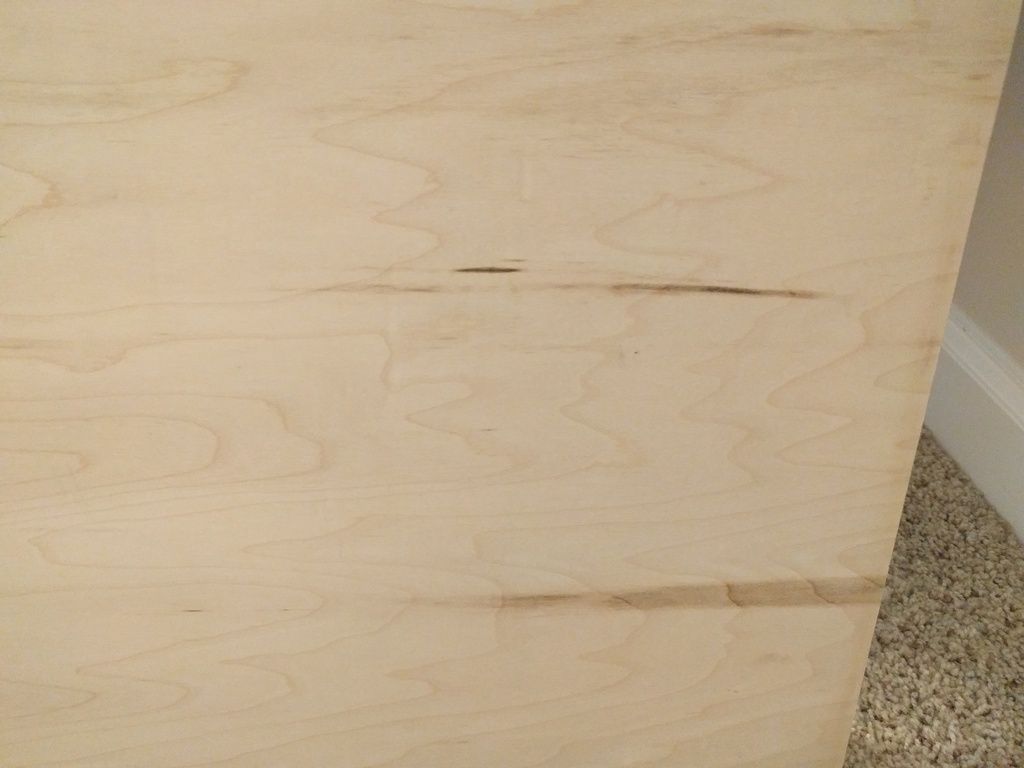 Is This Mineral Streaking Acceptable for A1 Maple Plywood?