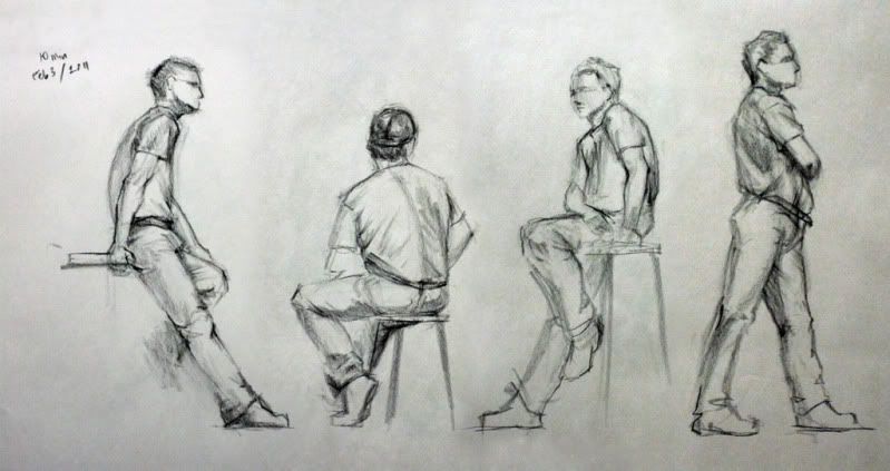 Clothed Figure Drawing (week 1 2011