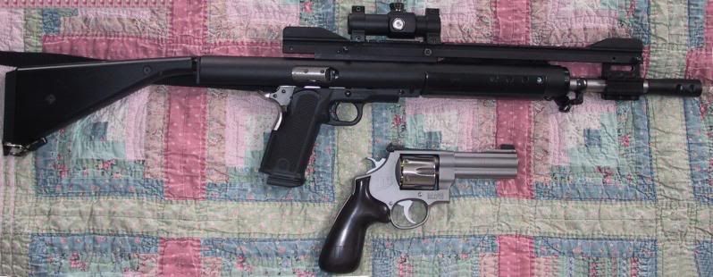 44 magnum rifle. Also the Colt .44 mag Anaconda
