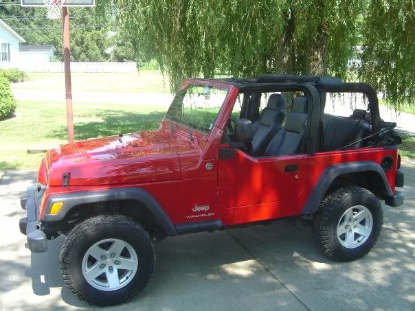 red ride on jeep