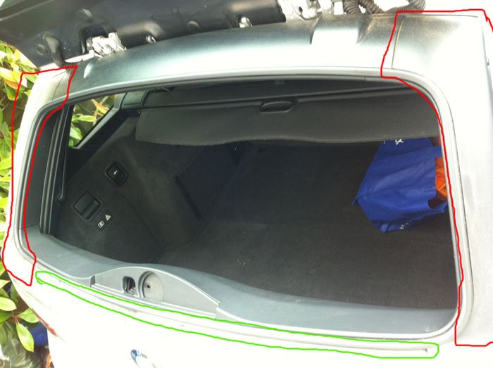 E91 how do i remove the rear trim to get to a seal ? (pics)