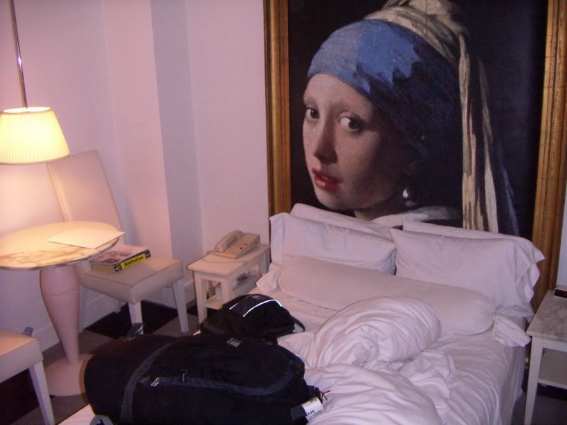 the person in the painting is Johannes Vermeer. She made for an excellent roommate 