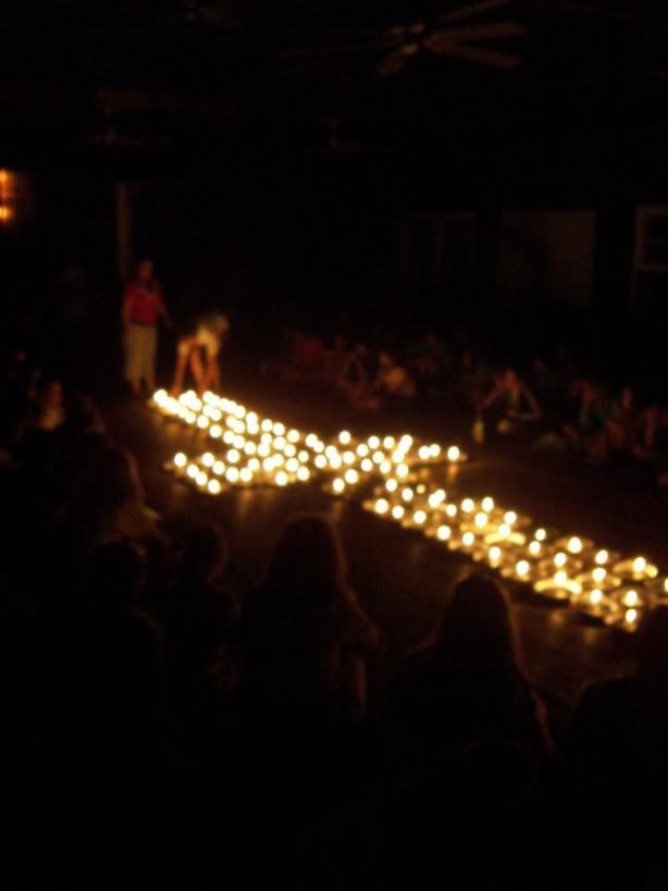 Candles. In a wooden building. Normally not a problem. But we did it during special needs weekthat was almost a disaster