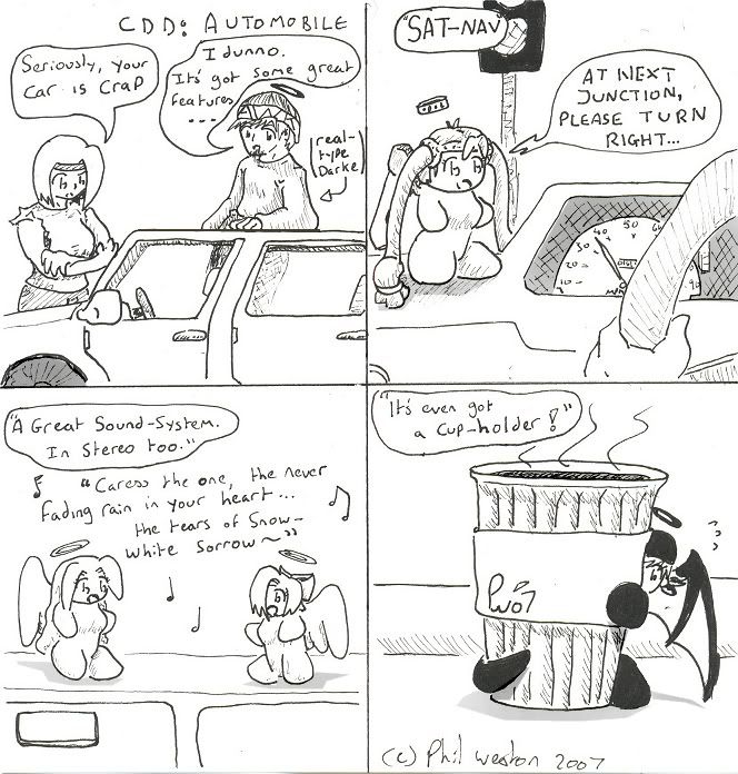 thats not actually my car in the comic. My car doesnt have doors for the rear seats.