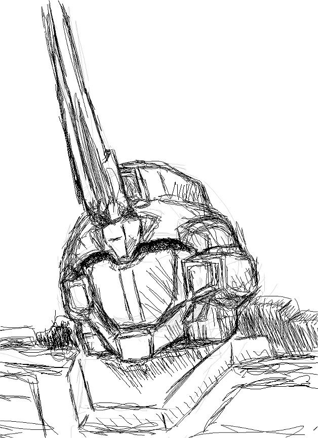 its probably one of the hardest Gundams to draw cuz they're so many lines to it