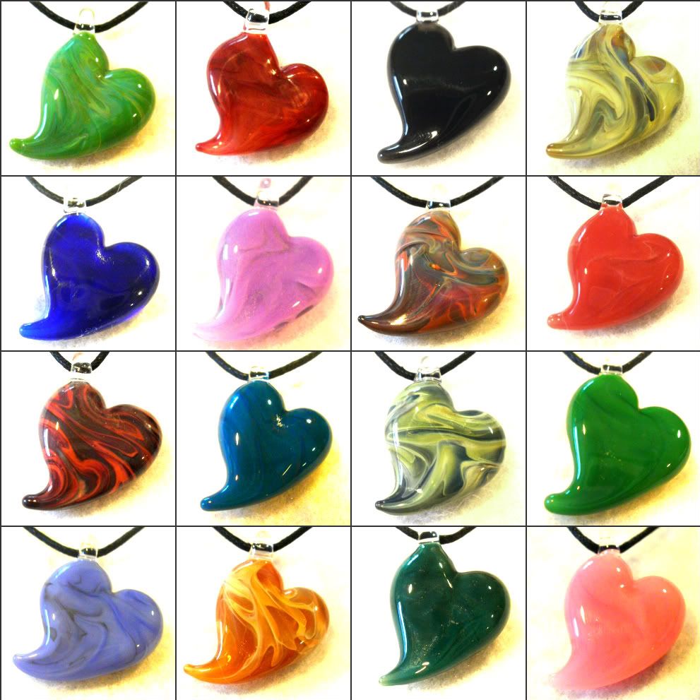 *NEW* from Family Tree Glass: "Follow Your Heart" pendants!
