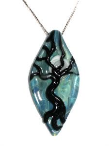 Tree of Life pendant: Aqua~Swirl