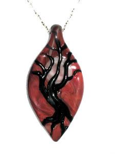 Tree of Life pendant: Cranberry~Swirl