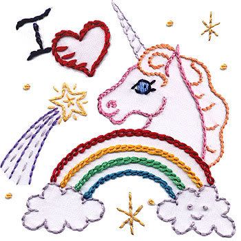 Unicorn Beliver Embroidery Pattern