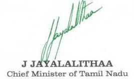 Jayalalithaa's sign