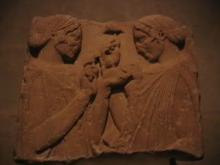 Relief of two women, from the Louvre