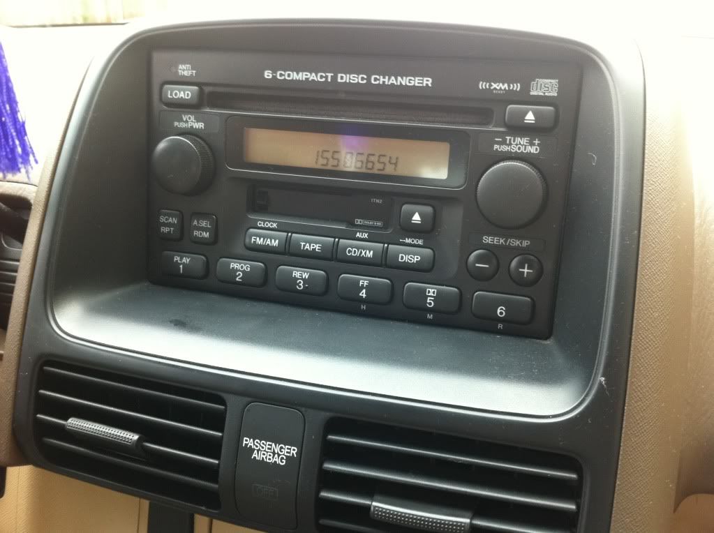 2005 Honda civic stereo error code #5