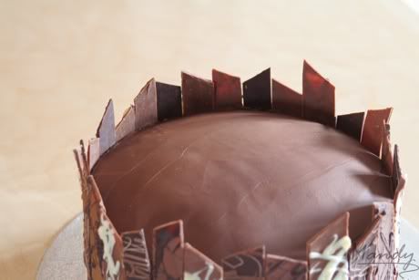 Ganache Frosted Devil's Food Cake