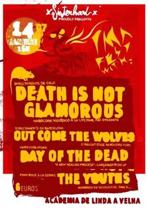 cartaz Day of the Dead, The Youths, etc.,Academia Linda-a-Velha, 14Jan