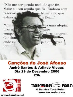 cartaz André Santos&Arlindo Viegas, TamborQFala, 29Dec, 23h