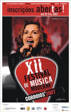 cartaz promoção XII Festival de Música Moderna Corroios'2007