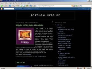 printscreen do blog Portugal Rebelde