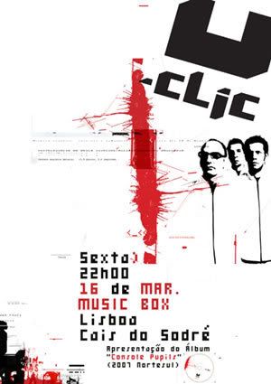 cartaz u-clic, MusicBox, Lisboa, 16Mar, 22h