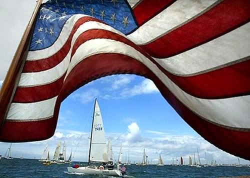 Flag (ensign) from a sailboat