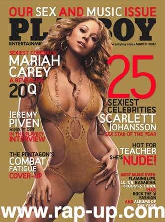 Mariah Carey graces the cover of Playboy's March 2007 “Sex and Music” issue 