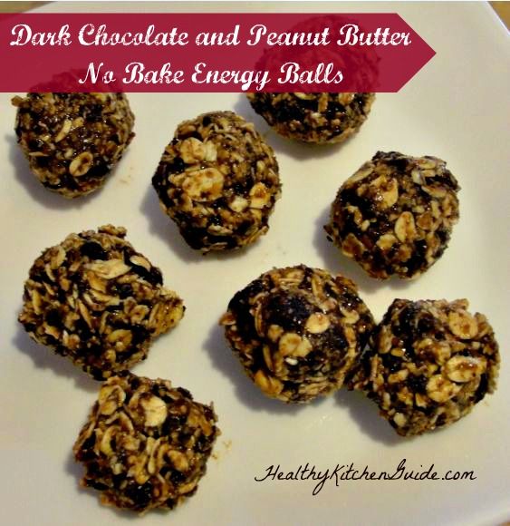 Dark Chocolate and Peanut Butter No Bake Energy Balls