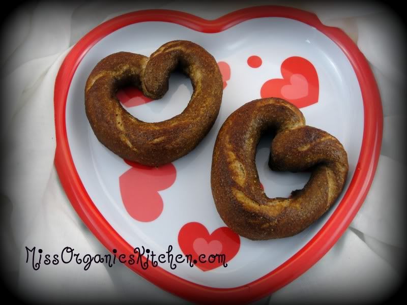 heart-shaped soft pretzels