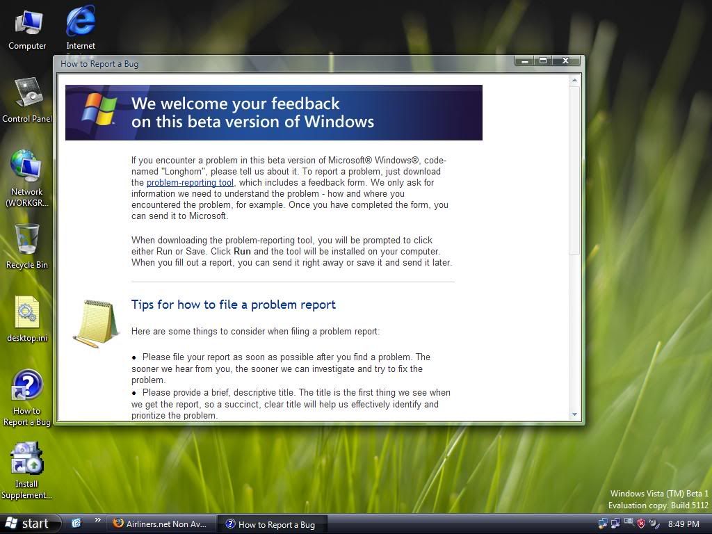 Release Of Windows Vista