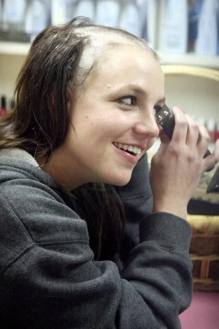 First, Britney Spears shaved